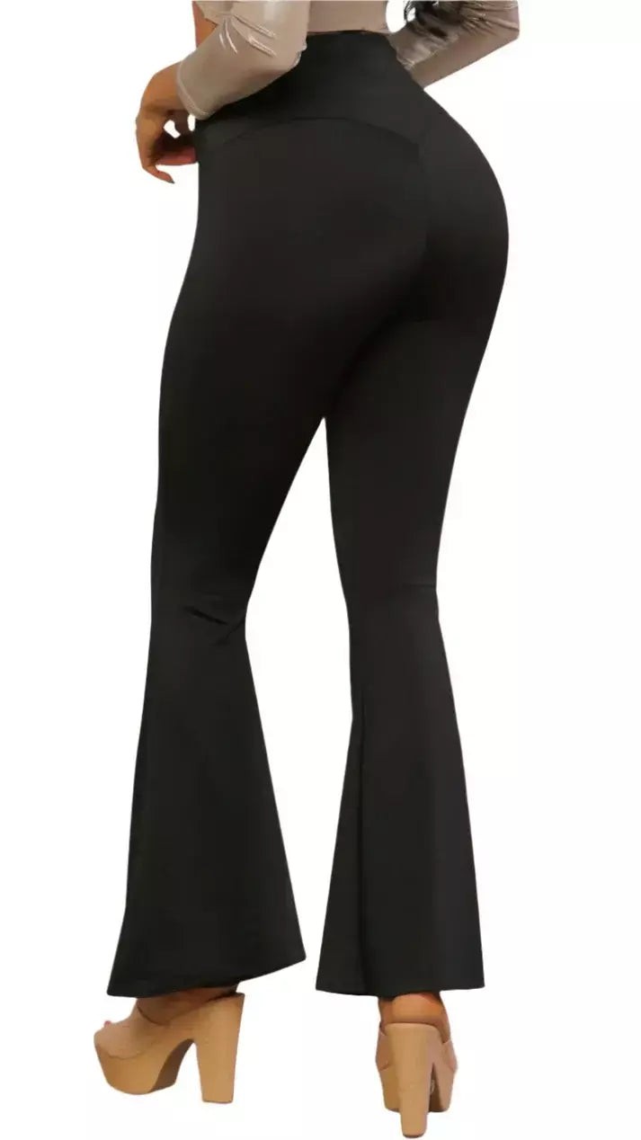 LEGGINS ACAMPANADO CON FAJA INTERNA✨ 0092 NEGRO