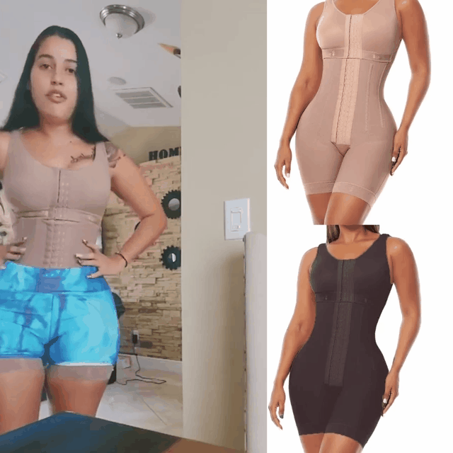 Women's Chest-Packed Body Shaper Postpartum Fajas Colombianas